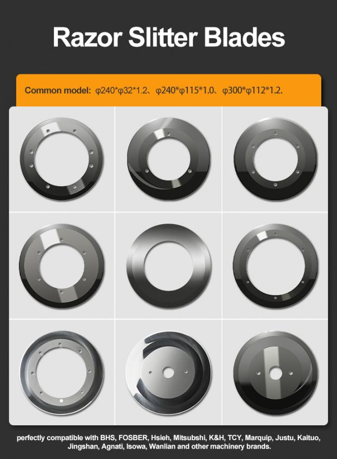 Karton kesmek için kesme hattı dalgalanmış kağıt bıçağı Dairesel tıraş makine için kesme bıçağı Kağıt rulo kesme makineleri bıçaklar 0