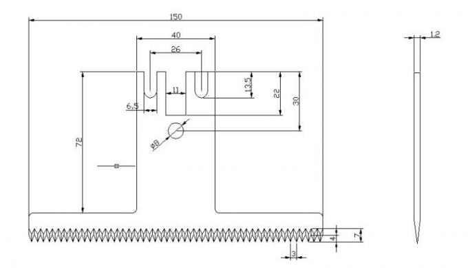 Paketleme Film Kesme Bıçakları Plastik Çanta Kesme Trimmer Blade Serrated 0