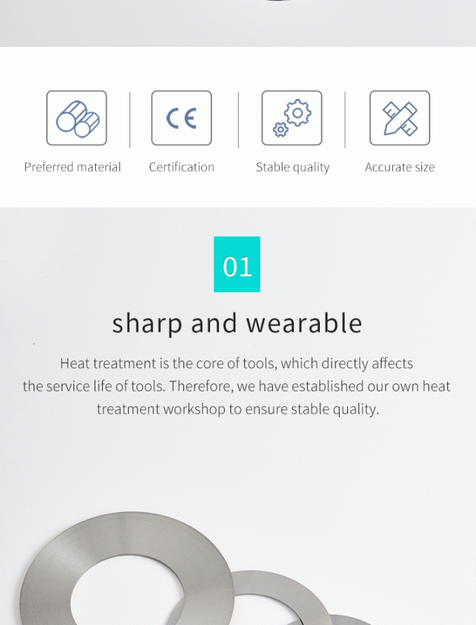 Yüksek Hassasiyetli Kesim 130mm Endüstriyel Kağıt Rulo Bant Dilme Makinesi Bıçakları Dairesel Bıçak Dilme Bıçağı 0