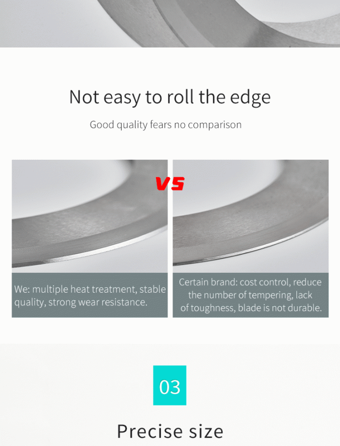 Yüksek Hassasiyetli Kesim 130mm Endüstriyel Kağıt Rulo Bant Dilme Makinesi Bıçakları Dairesel Bıçak Dilme Bıçağı 3