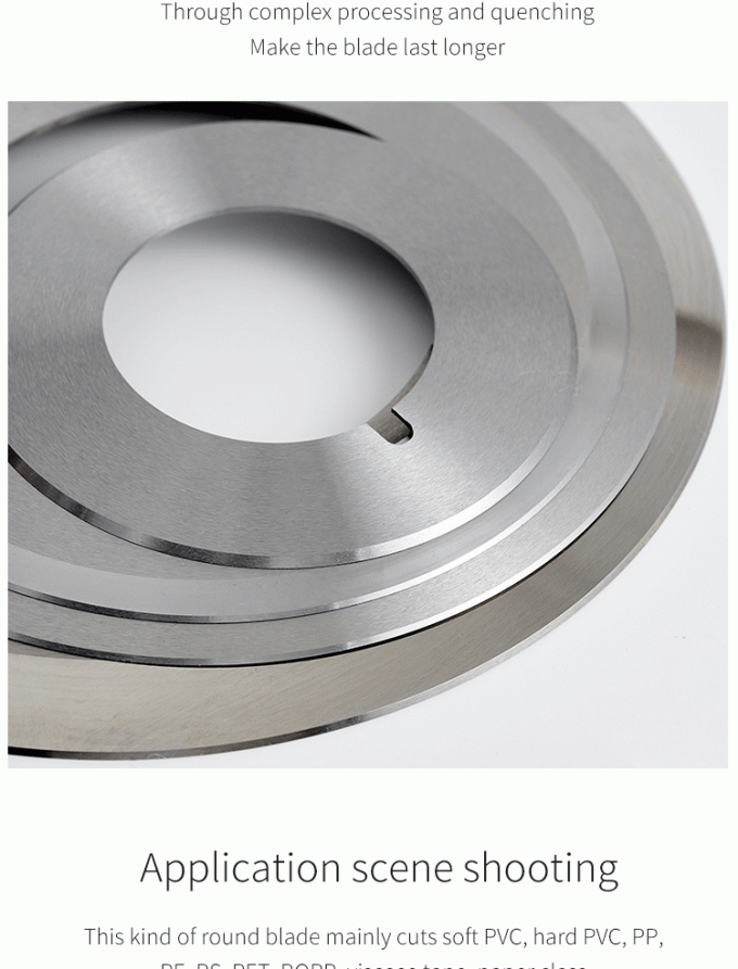 Yüksek Hassasiyetli Kesim 130mm Endüstriyel Kağıt Rulo Bant Dilme Makinesi Bıçakları Dairesel Bıçak Dilme Bıçağı 7